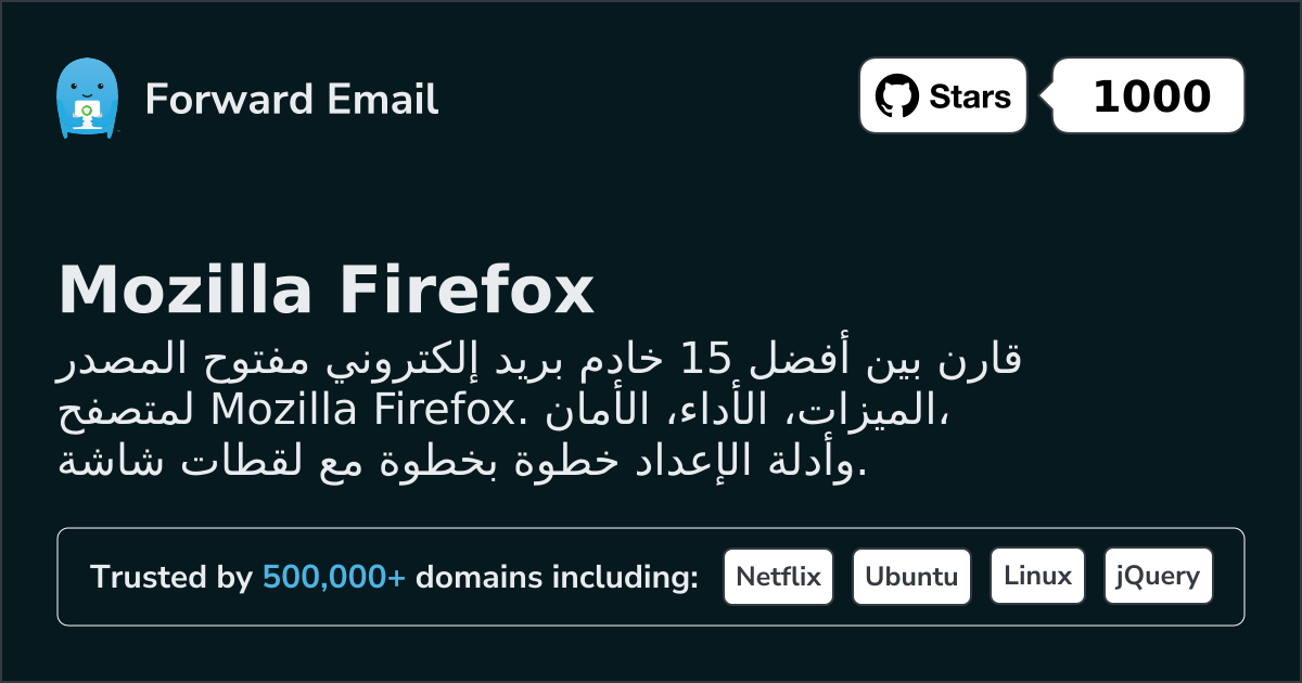 15 خادم بريد إلكتروني مفتوح المصدر مفضل لـ Mozilla Firefox 2026