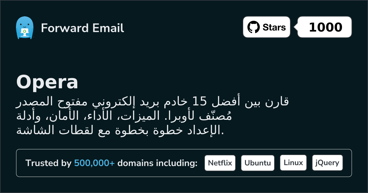 15 أفضل خوادم بريد إلكتروني مفتوحة المصدر مُصنفة لعام Opera 2026