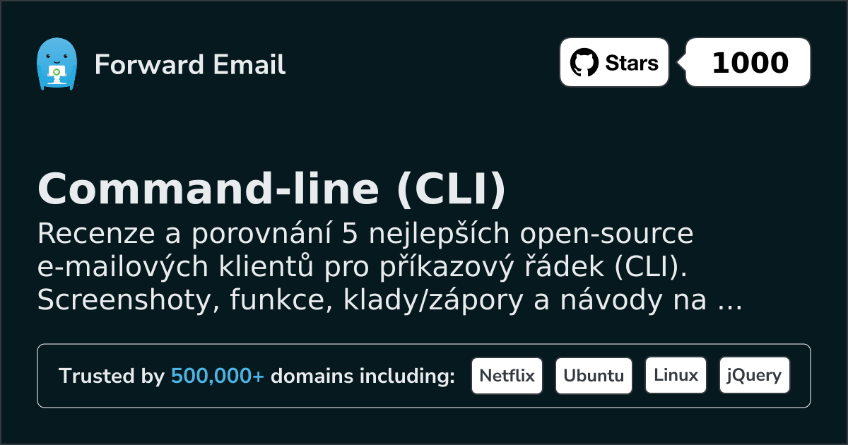 5 nejlepších open source e-mailových klientů pro Command-line (CLI) 2026