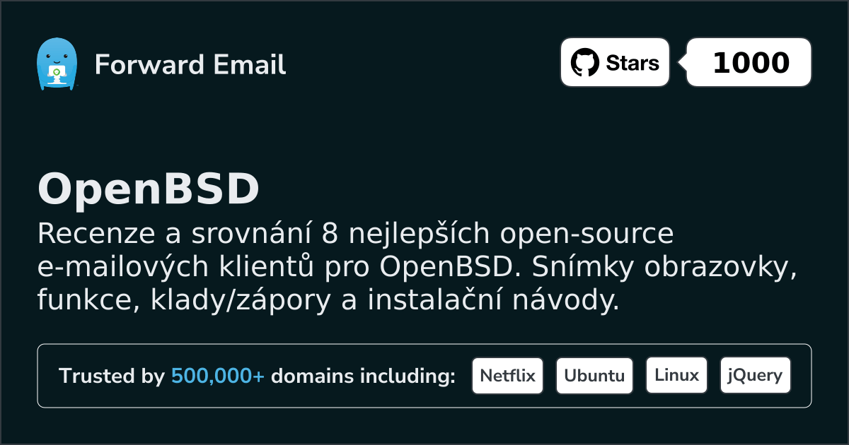 8 nejlepších open source e-mailových klientů pro OpenBSD 2026