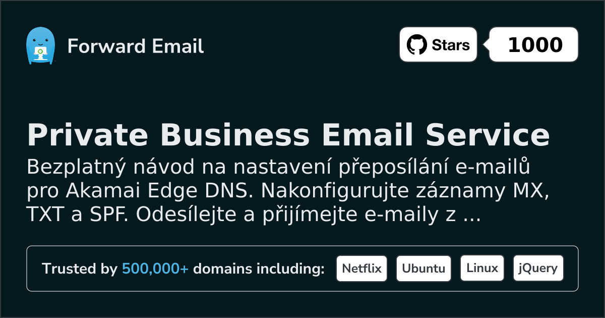 Jak nastavit e-mail pomocí Akamai Edge DNS