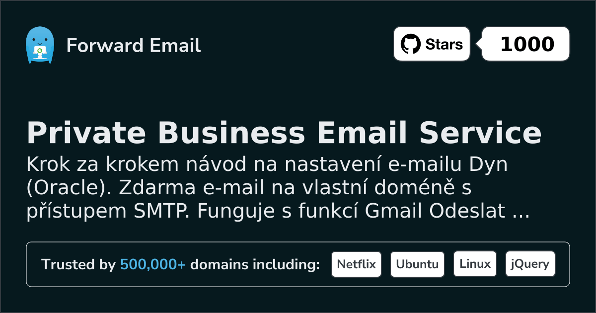 Jak nastavit e-mail pomocí Dyn (Oracle)