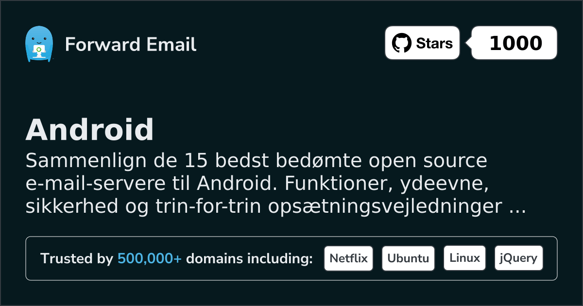 15 topbedømte open source e-mailservere til Android 2026