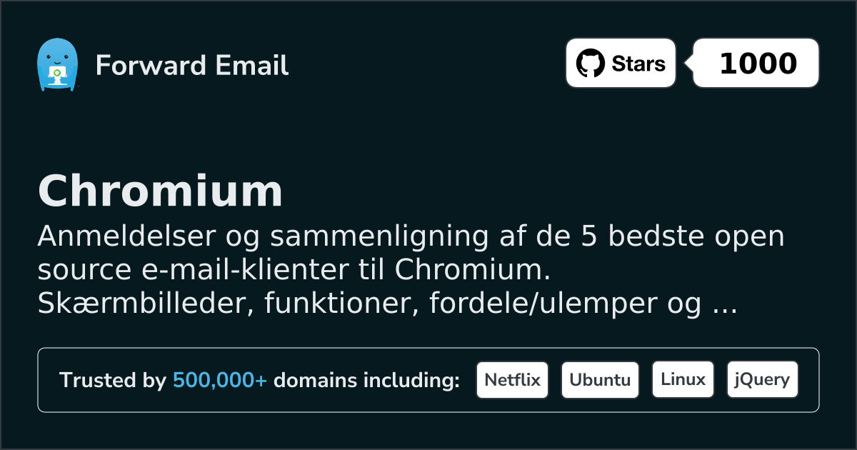 5 bedste open source e-mailklienter til Chromium 2026