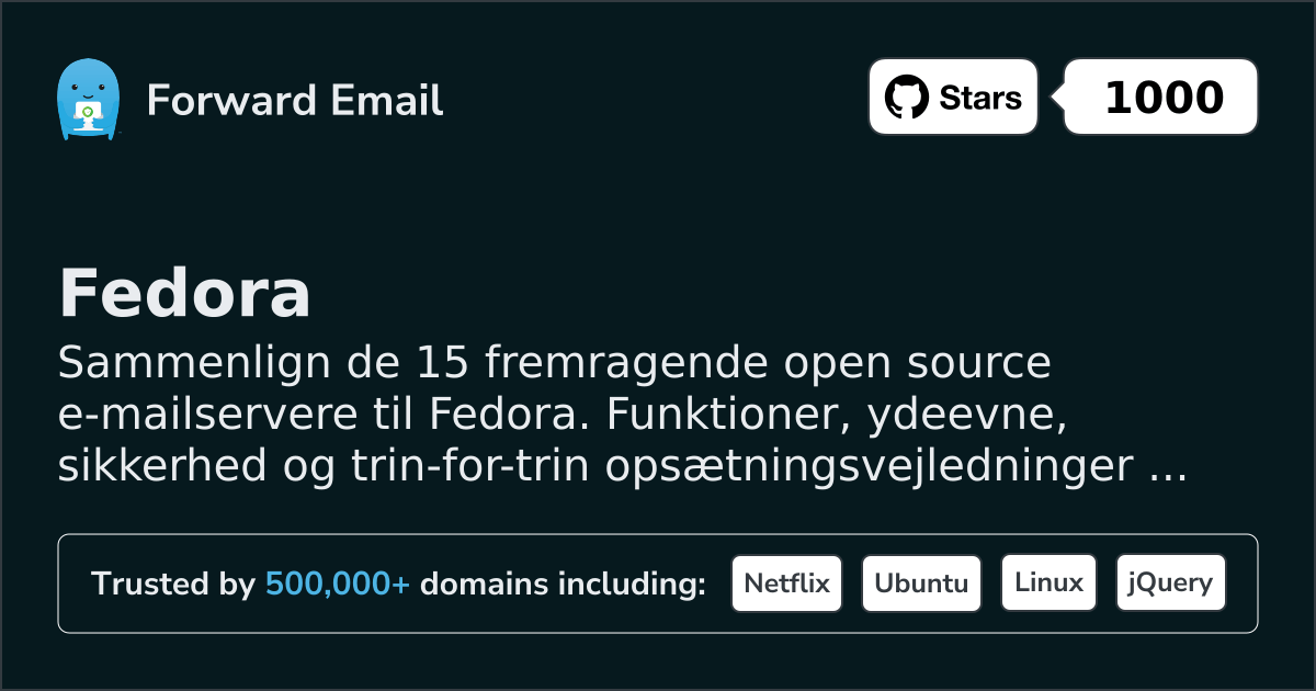 15 Fremragende Open Source Email Servere for Fedora 2026