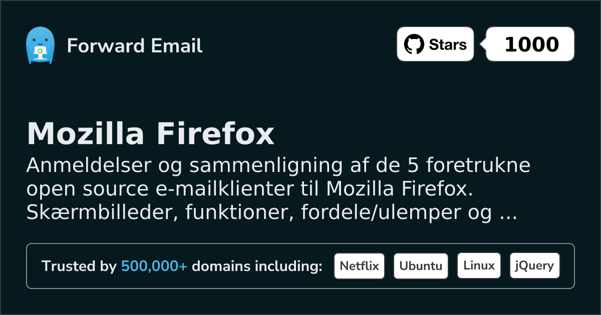 5 Foretrukne Open Source Email Klienter for Mozilla Firefox 2026