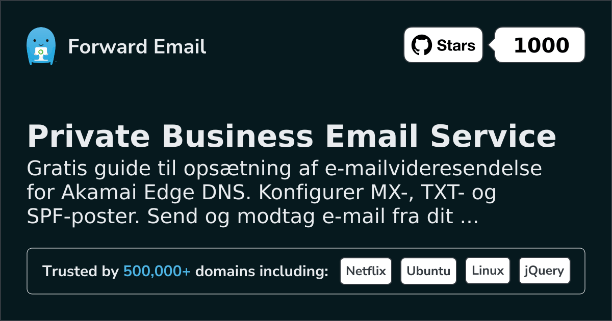 Sådan opsætter du e-mail med Akamai Edge DNS