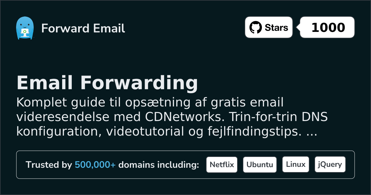 Sådan opsætter du e-mail med CDNetworks