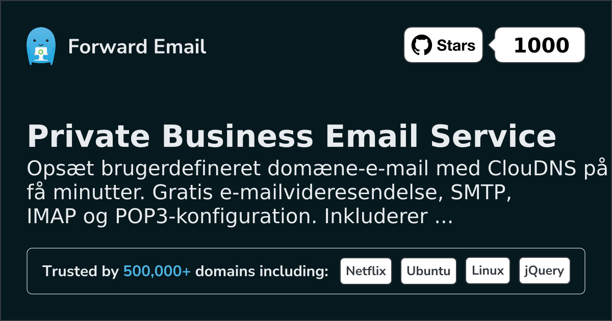 Sådan opsætter du e-mail med ClouDNS