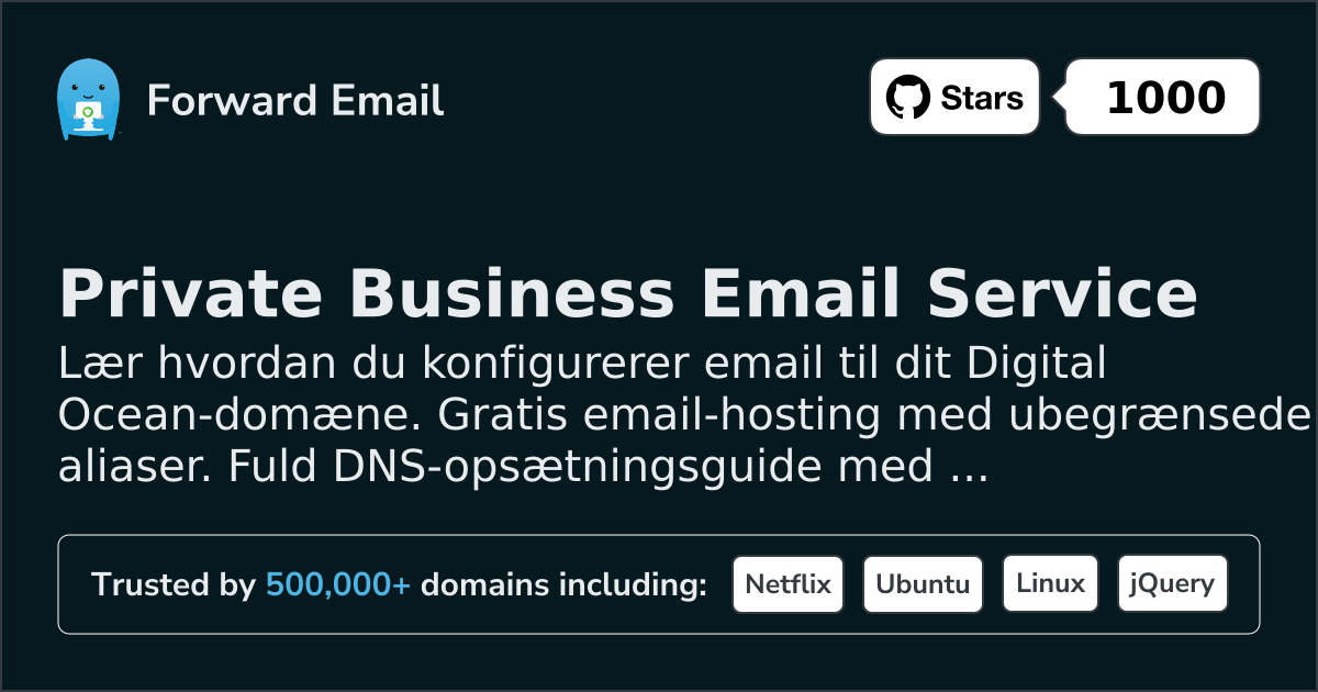 Sådan opsætter du e-mail med Digital Ocean