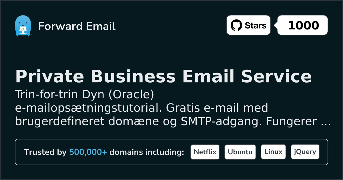 Sådan opsætter du e-mail med Dyn (Oracle)