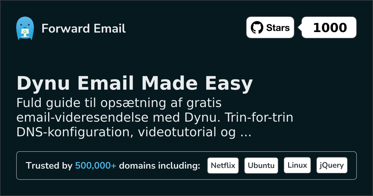 Sådan opsætter du e-mail med Dynu