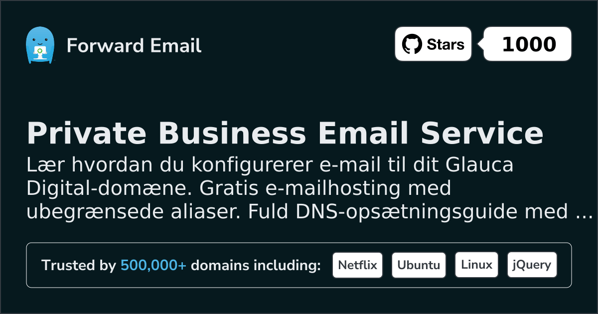 Sådan opsætter du e-mail med Glauca Digital