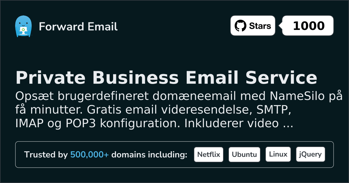 Sådan opsætter du e-mail med NameSilo