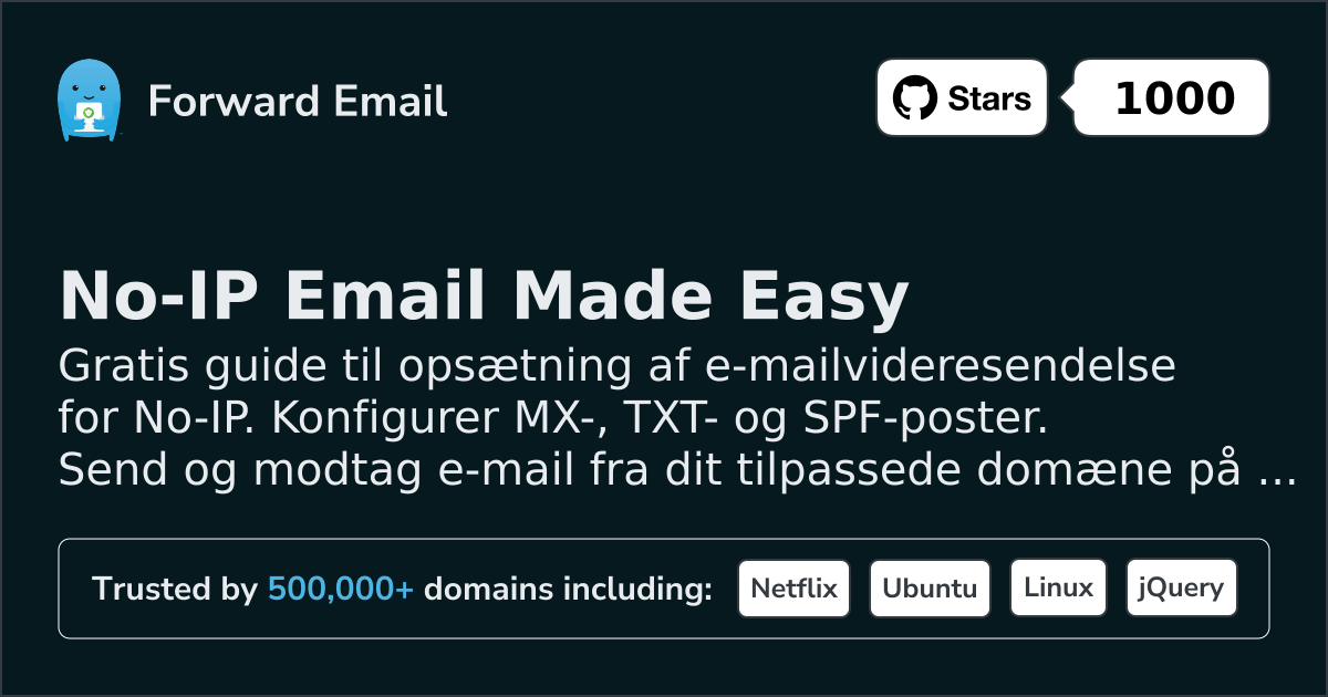 Sådan opsætter du e-mail med No-IP