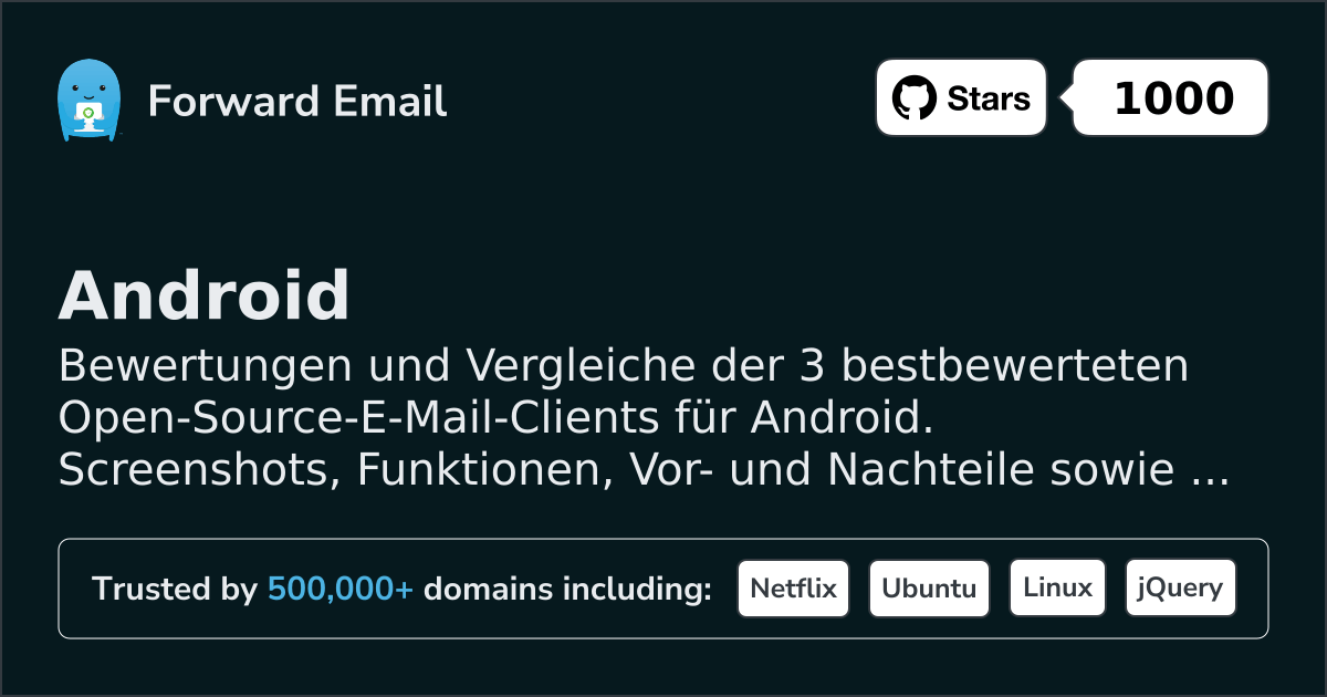 3 Top-bewertete Open-Source-E-Mail-Clients für Android 2026