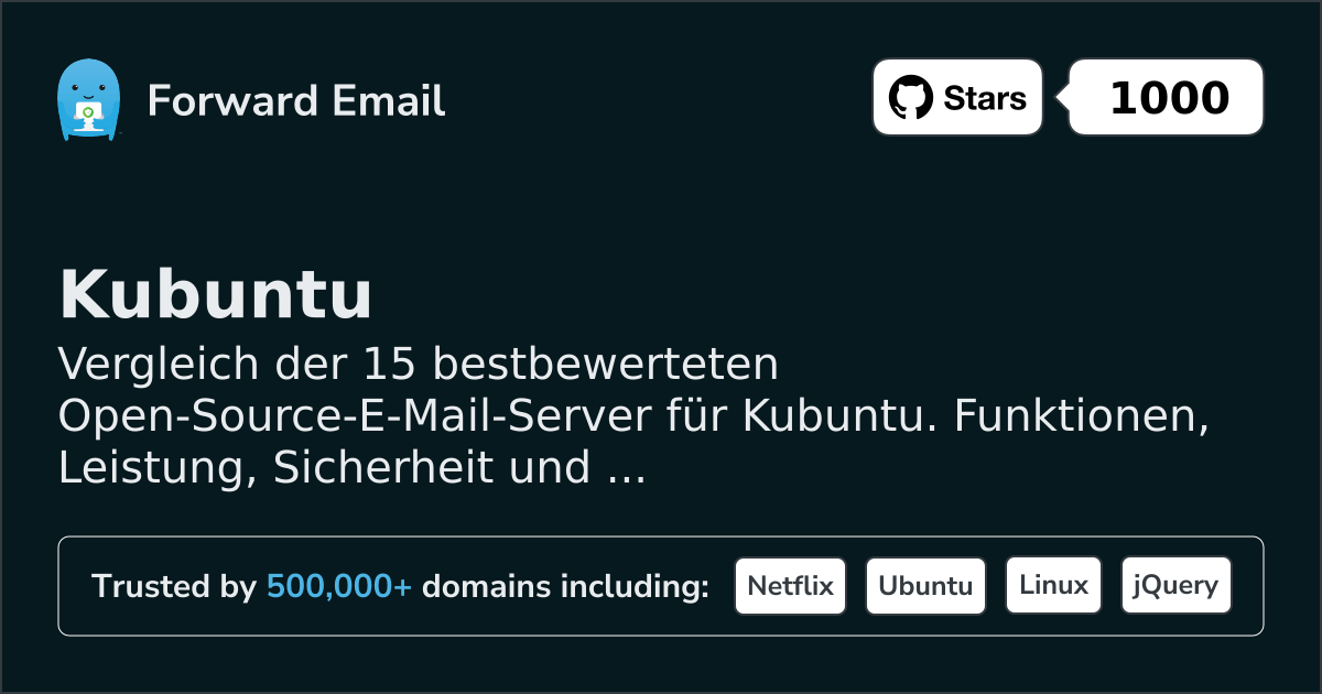 15 Bestbewertete Open Source E-Mail-Server für Kubuntu 2026