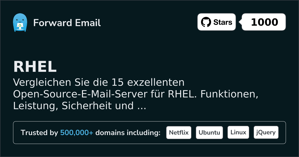 15 ausgezeichnete Open-Source-E-Mail-Server für RHEL 2026