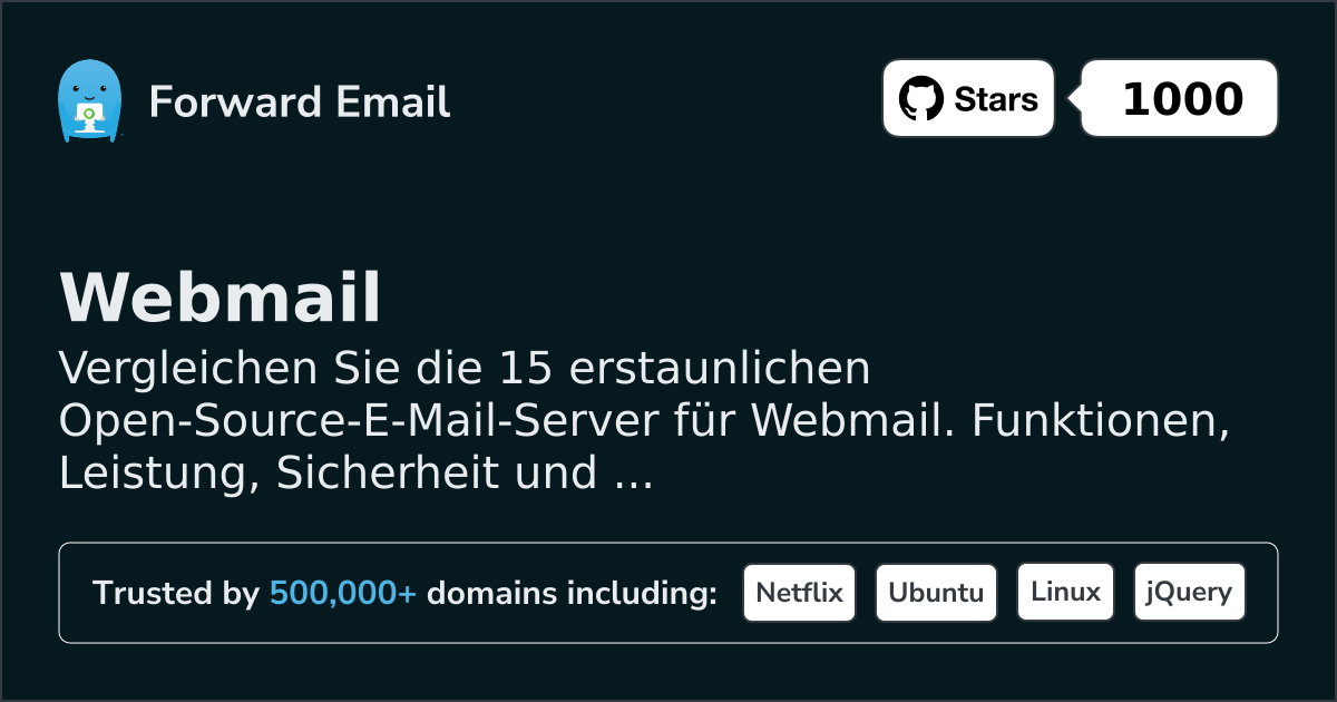 15 Erstaunliche Open Source E-Mail-Server für Webmail 2026