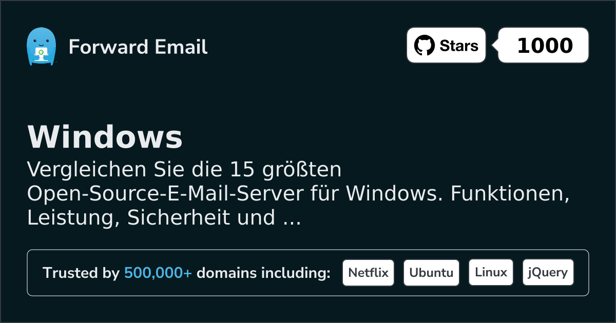 15 Größte Open Source E-Mail-Server für Windows 2026