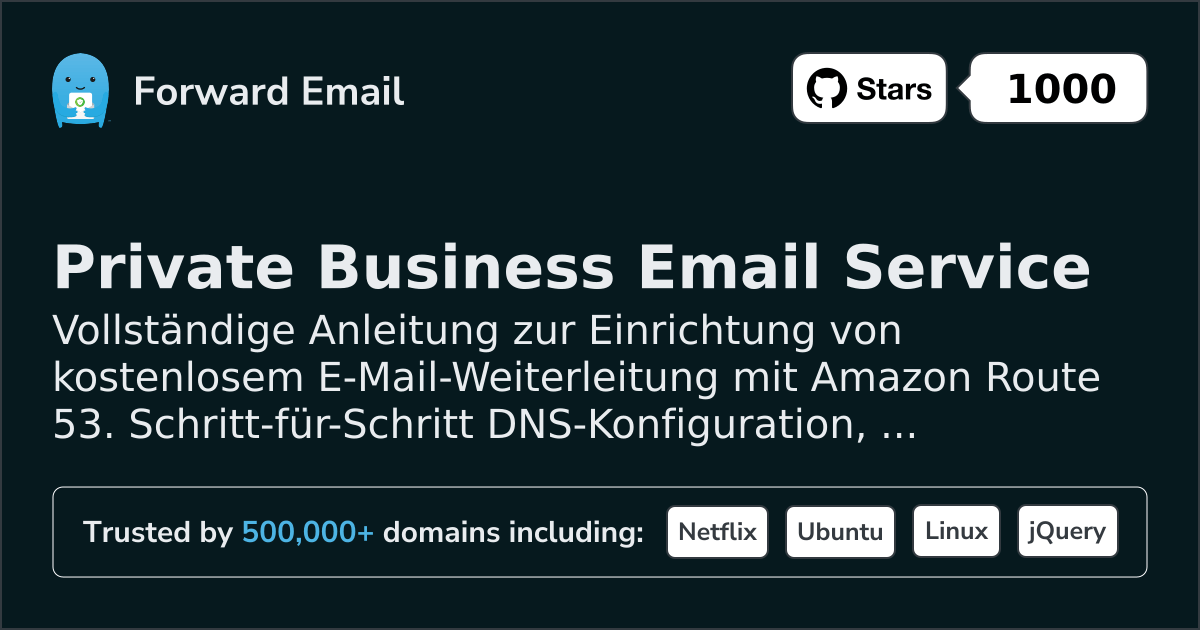 So richten Sie E-Mail mit Amazon Route 53 ein