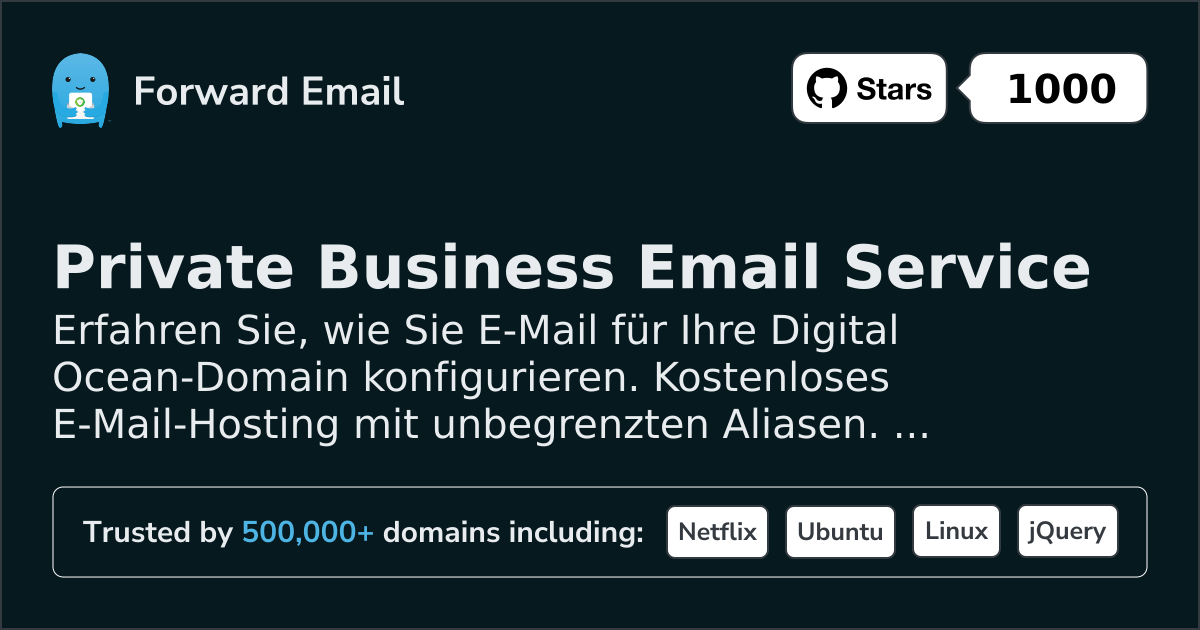 So richten Sie E-Mail mit Digital Ocean ein