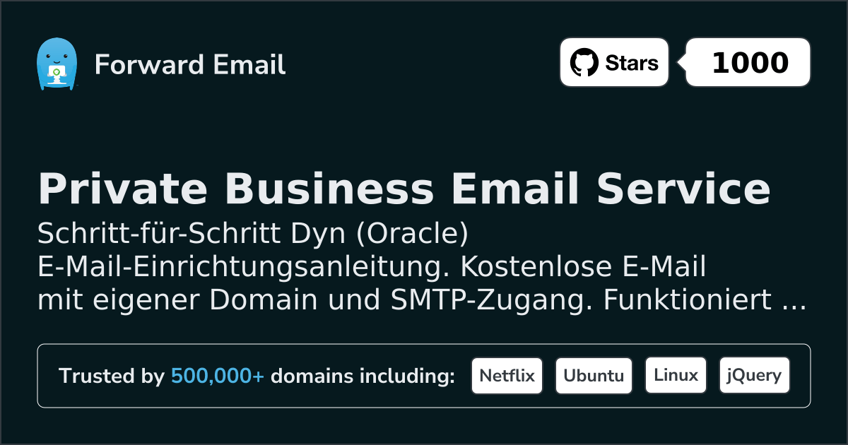 So richten Sie E-Mail mit Dyn (Oracle) ein