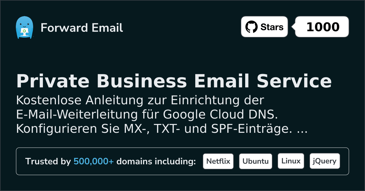 So richten Sie E-Mail mit Google Cloud DNS ein