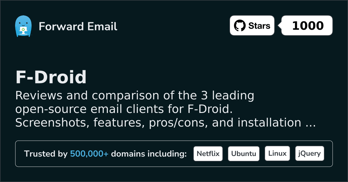 3 Leading Open Source Email Clients for F-Droid 2026