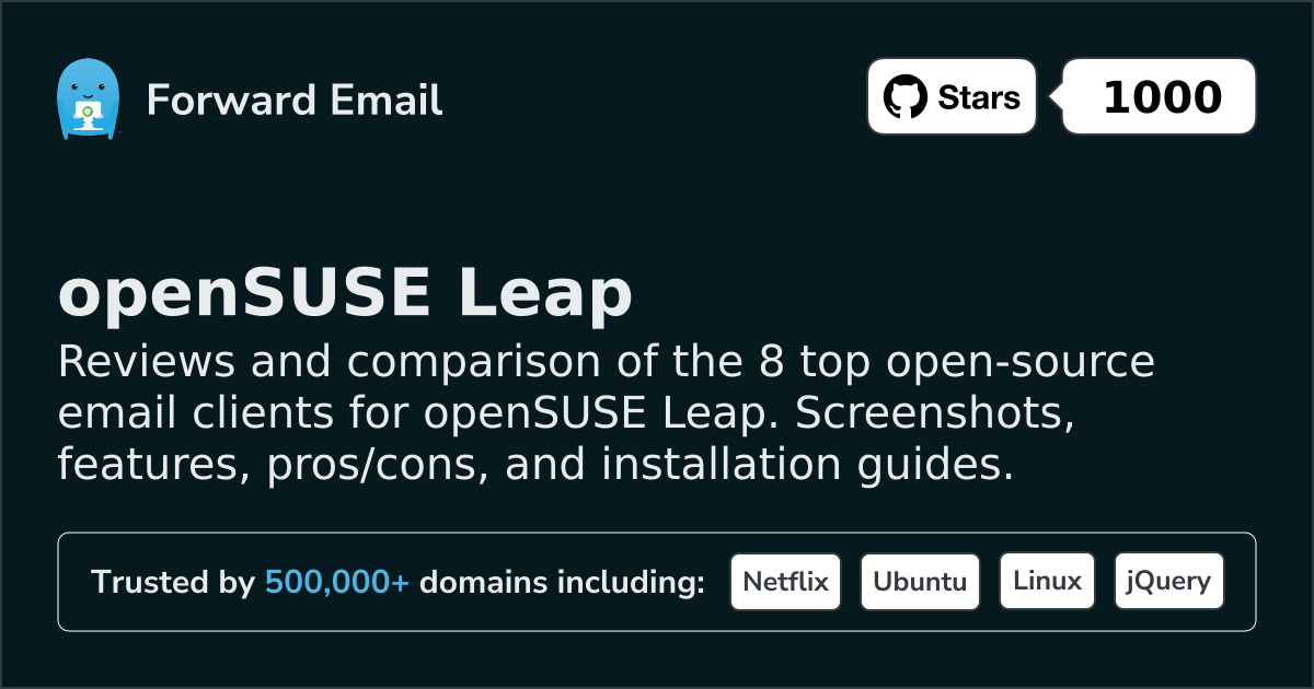 8 Top Open Source Email Clients for openSUSE Leap 2026
