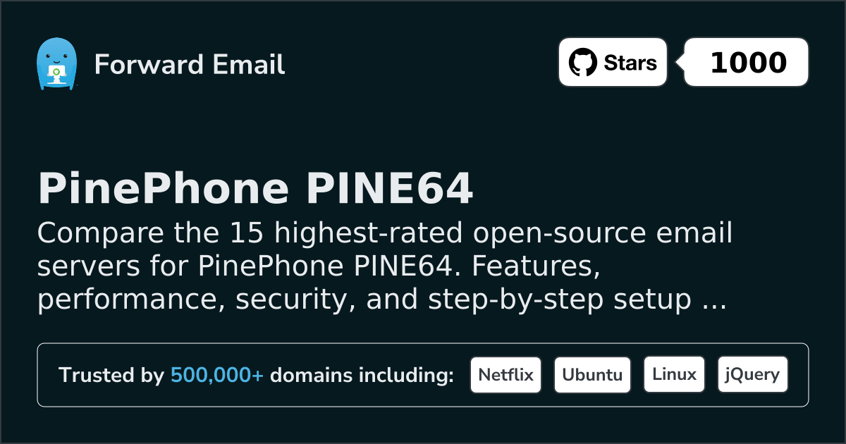 15 Highest-Rated Open Source Email Servers for PinePhone PINE64 2026