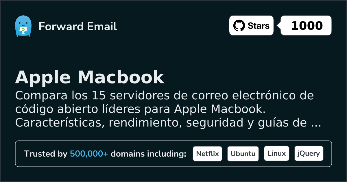15 Principales Servidores de Correo Electrónico de Código Abierto para Apple Macbook 2026