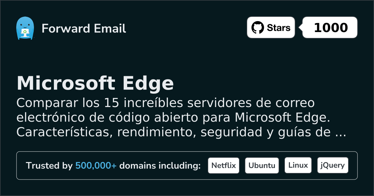15 Asombrosos Servidores de Correo Electrónico de Código Abierto para Microsoft Edge 2026