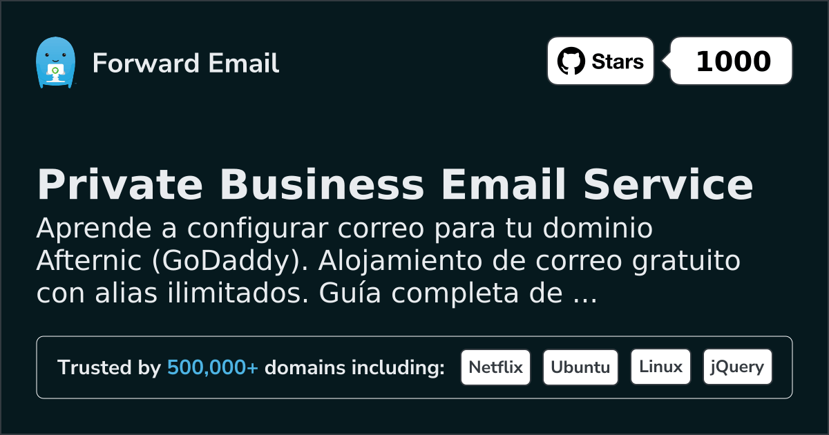 Cómo configurar el correo electrónico con Afternic (GoDaddy)