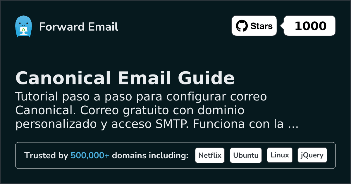 Cómo configurar el correo electrónico con Canonical