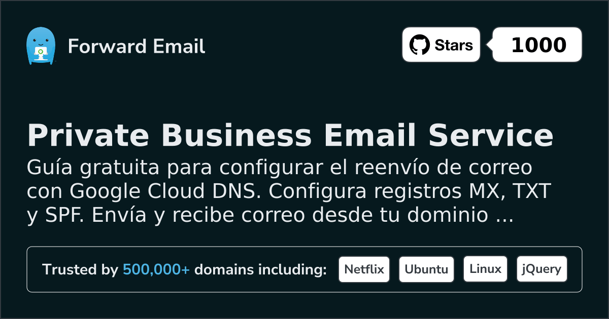 Cómo configurar el correo electrónico con Google Cloud DNS