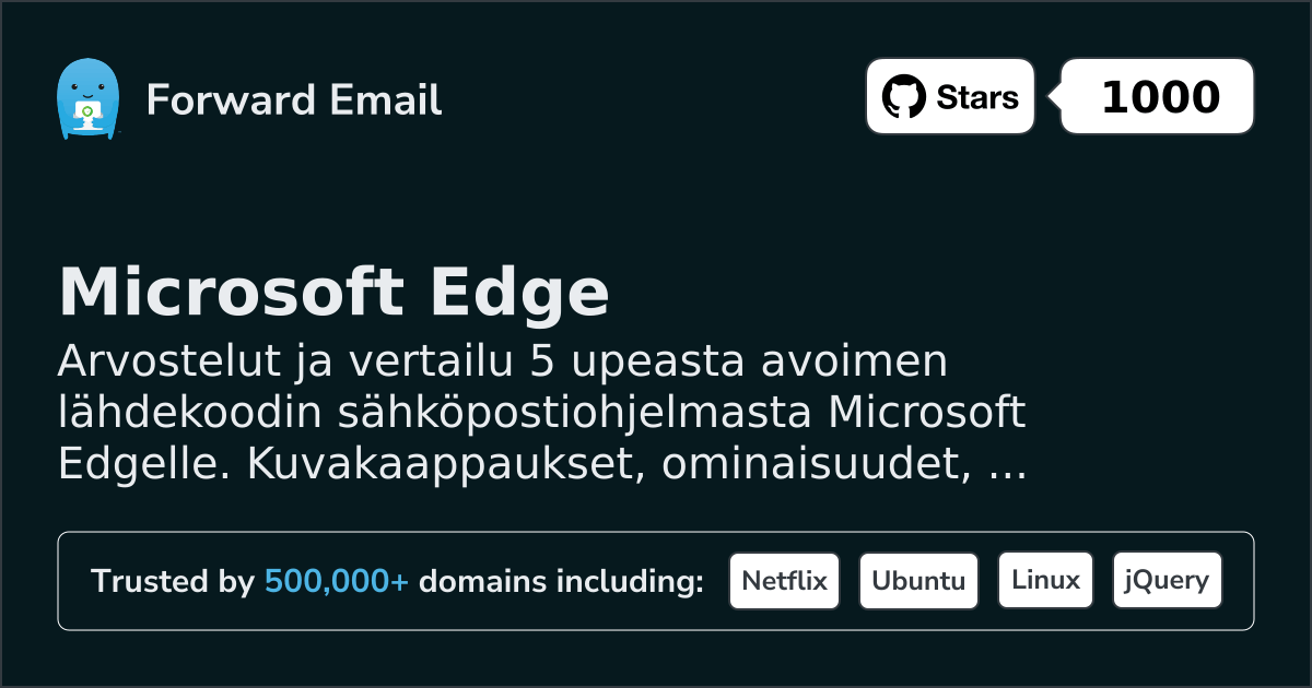 5 Upeaa Avoimen Lähdekoodin Sähköpostiohjelmaa Microsoft Edge 2026