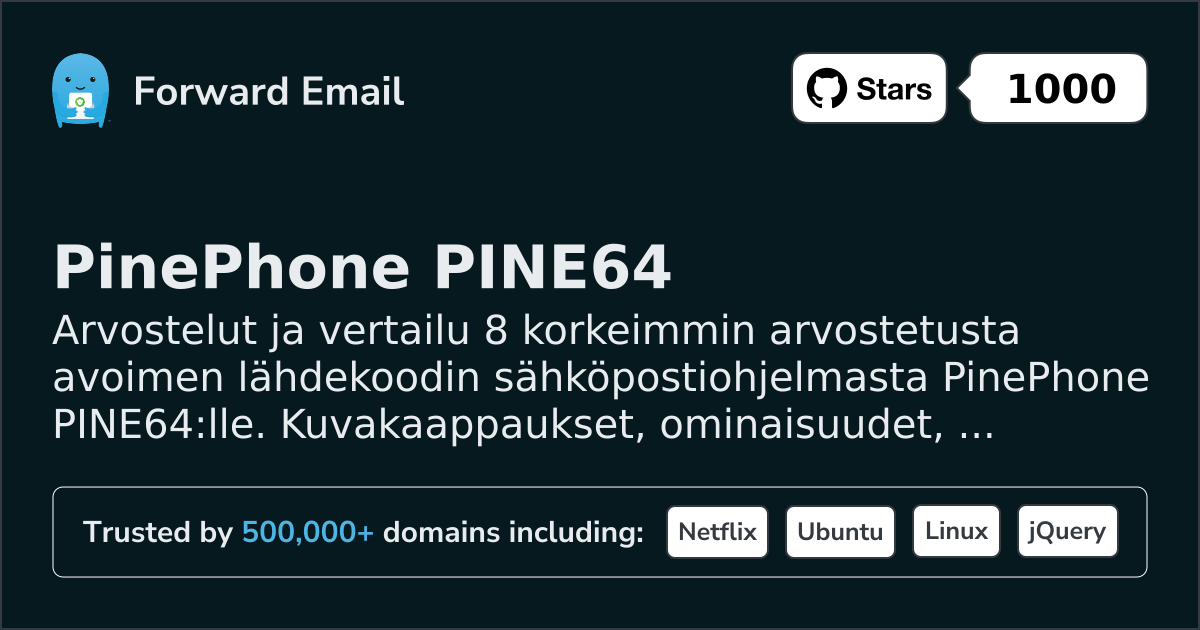 8 Korkeimmin Arvostettua Avoimen Lähdekoodin Sähköpostiohjelmaa PinePhone PINE64 2026