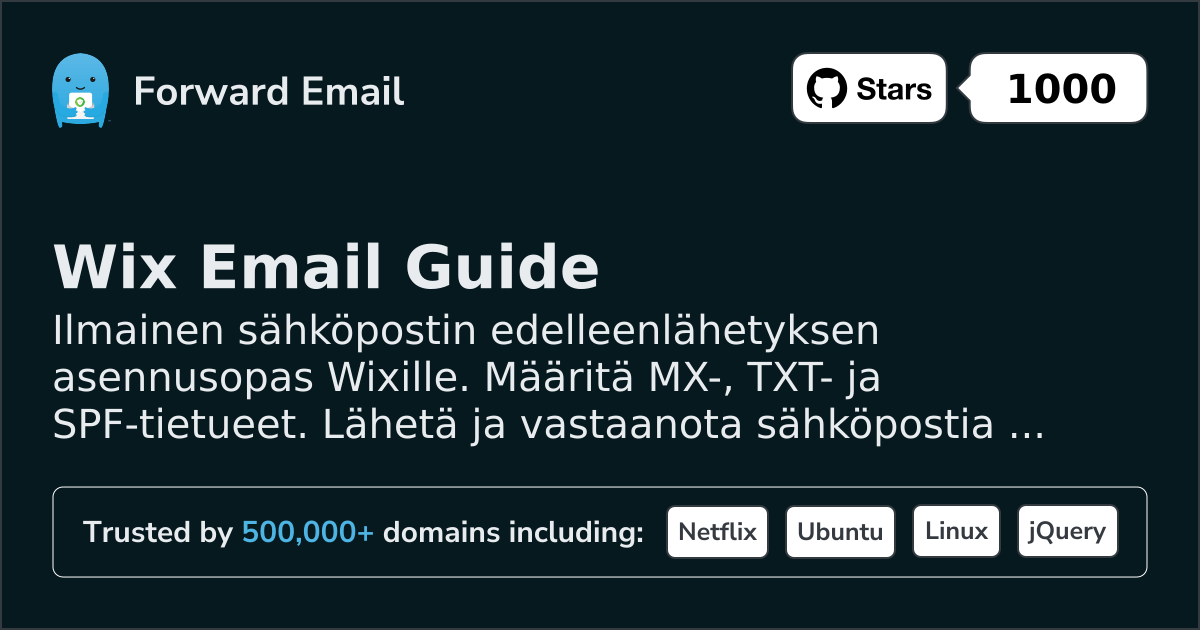 Sähköpostin määrittäminen Wix