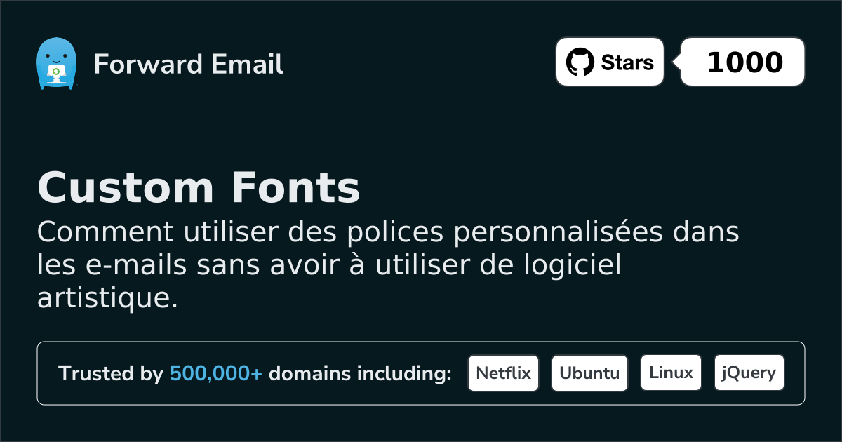 Polices personnalisées dans les e-mails