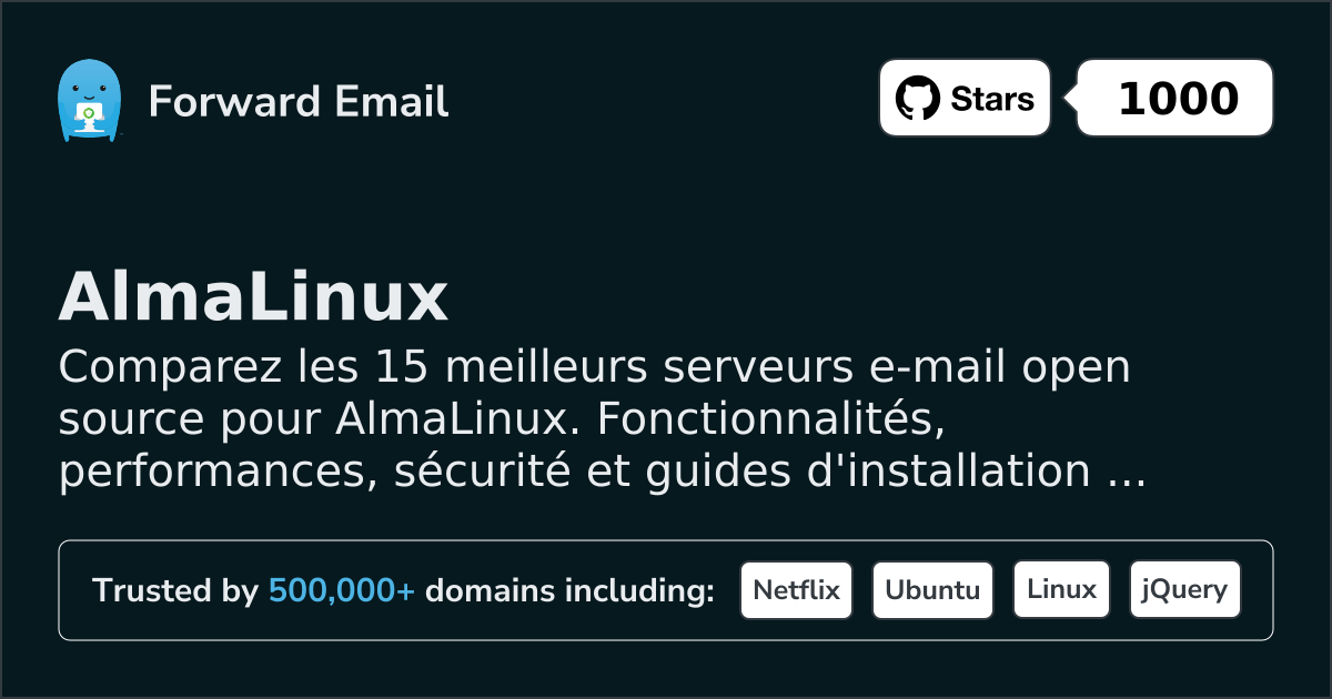 15 meilleurs serveurs de messagerie open source pour AlmaLinux 2026