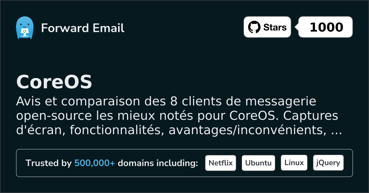 8 clients de messagerie open source les mieux notés pour CoreOS 2026