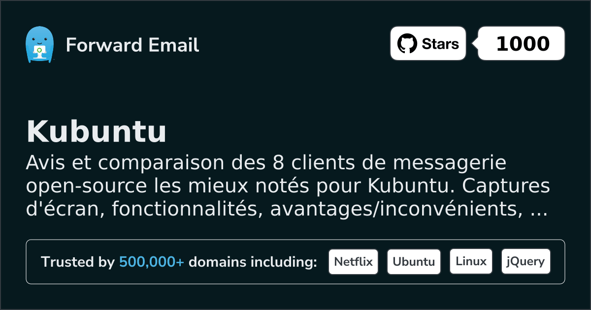 8 clients de messagerie open source les mieux notés pour Kubuntu 2026