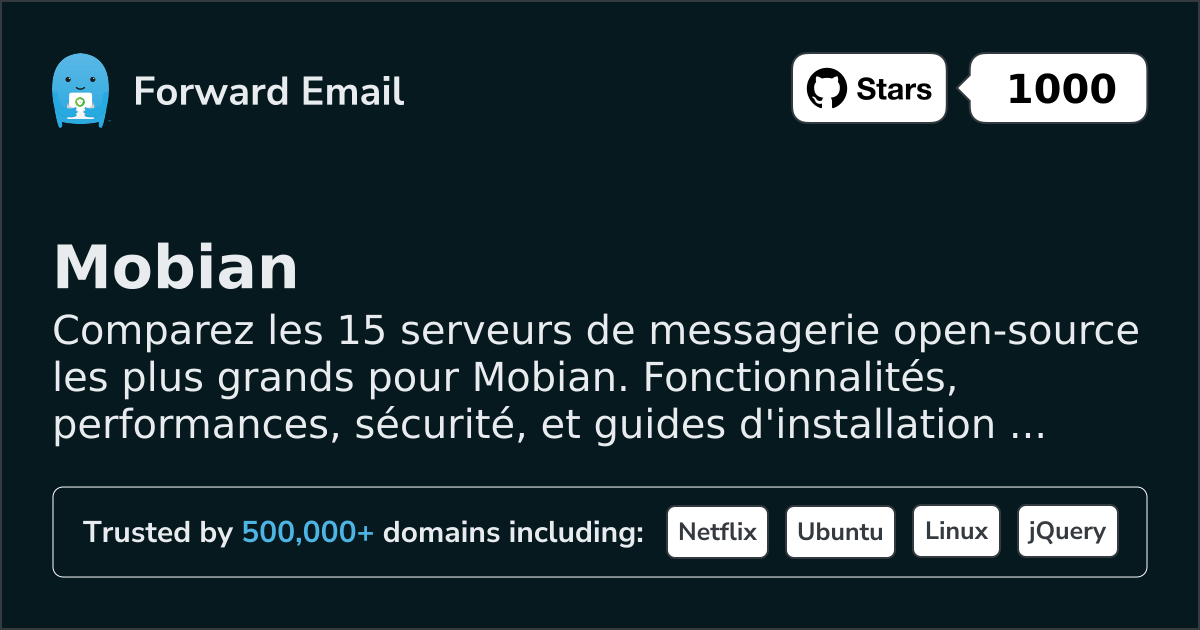 15 meilleurs serveurs de messagerie open source pour Mobian 2026