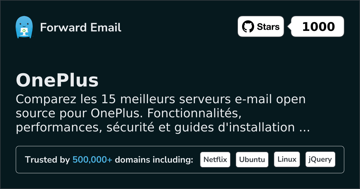 15 meilleurs serveurs de messagerie open source pour OnePlus 2026