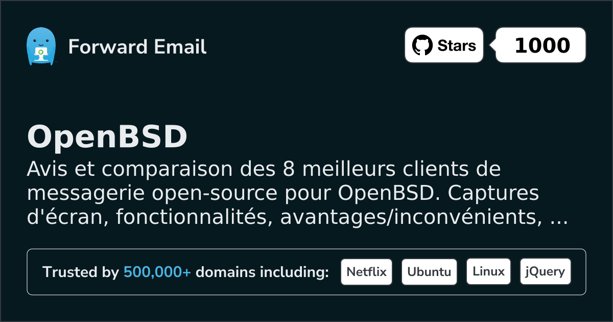 8 clients de messagerie open source de premier plan pour OpenBSD 2026