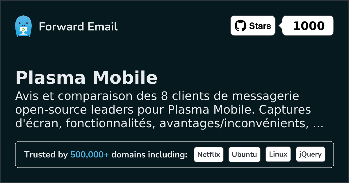8 clients de messagerie open source leaders pour Plasma Mobile 2026