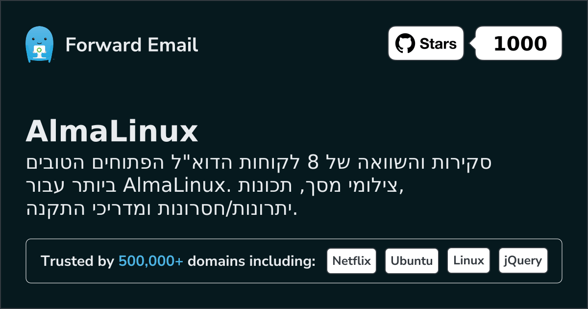8 לקוחות דואר אלקטרוני קוד פתוח הטובים ביותר עבור AlmaLinux 2026