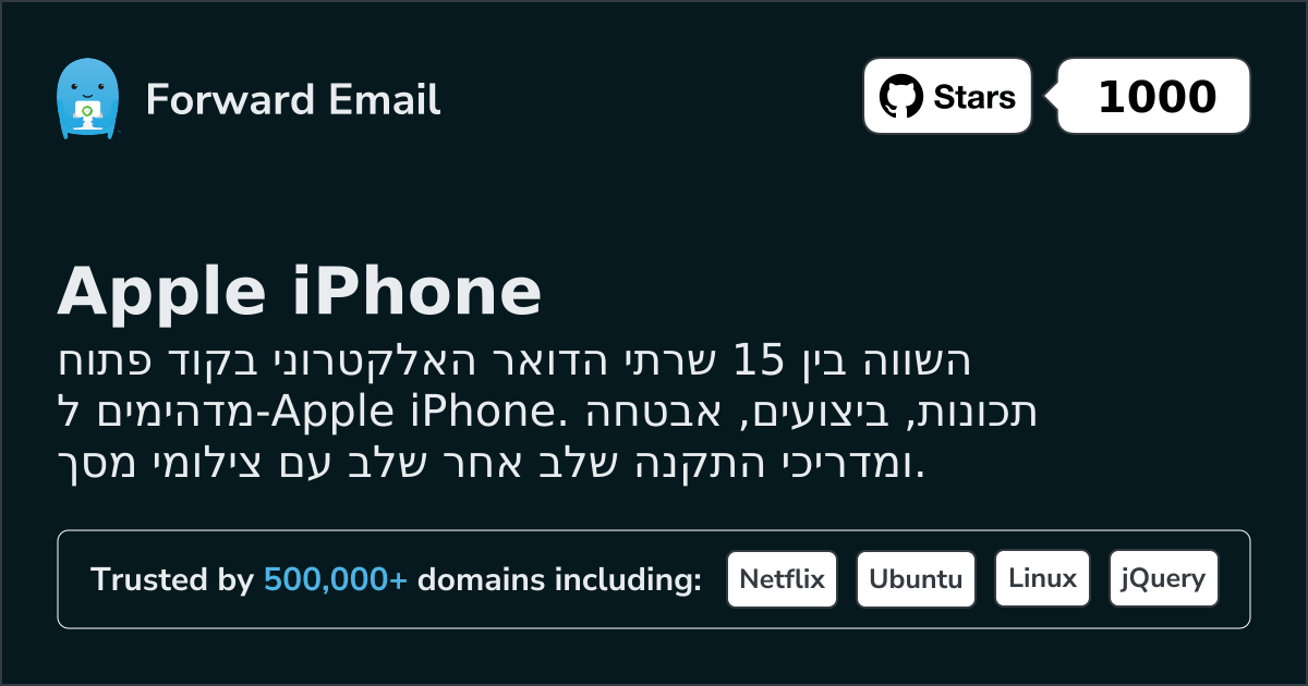 15 שרתי דואר אלקטרוני מדהימים בקוד פתוח עבור Apple iPhone 2026