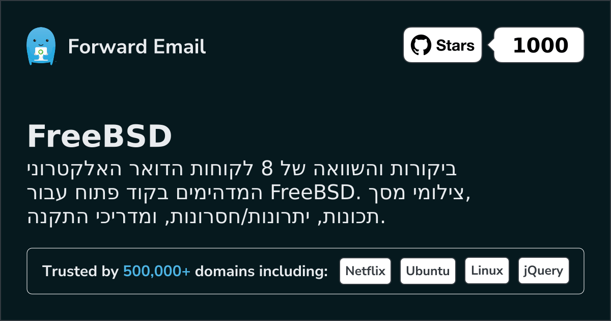 8 לקוחות דואר אלקטרוני מדהימים בקוד פתוח עבור FreeBSD 2026